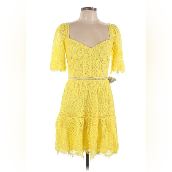 SAYLOR Dresses & Skirts - NWT Women’s Saylor from Nordstrom’s Elegant Yellow Lace Dress